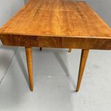 Table à manger réglable en noyer par Setona, années 1950, Tchécoslovaquie