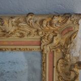 Mirror in gold stucco and glass mercury 91x126cm