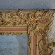 Mirror in gold stucco and glass mercury 91x126cm