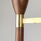 Danish five-arm lamp in wood and brass, 1950s