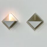 Pair of vintage wall lights Glass Light Studio model 20623, France, 1980