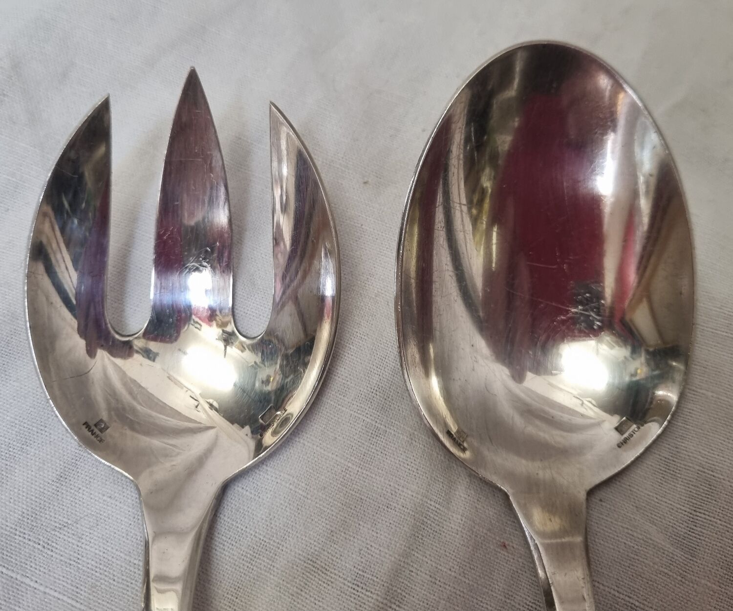 Christofle salad serving cutlery