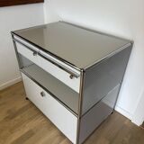 USM Haller chest of drawers in light grey