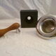 Walnut cracker stylish scandinavian design in steel/rubber/vintage wood collector