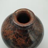 Vase bouteille en grès pyrité