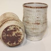 Pair of vintage Accolay ceramic vases signed