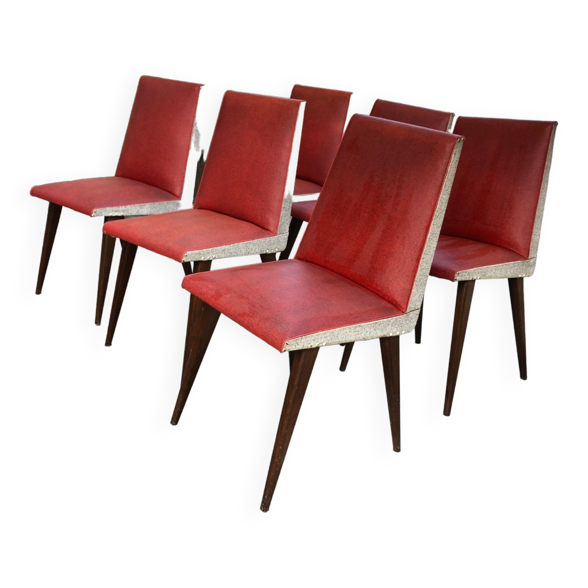 Vintage chairs skaï foot compass