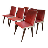 Vintage chairs skaï foot compass