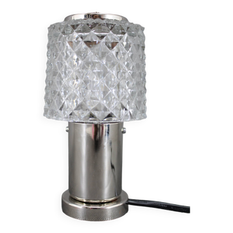 Lampe de table en verre des années 1970 par Kamenicky Senov, Tchécoslovaquie