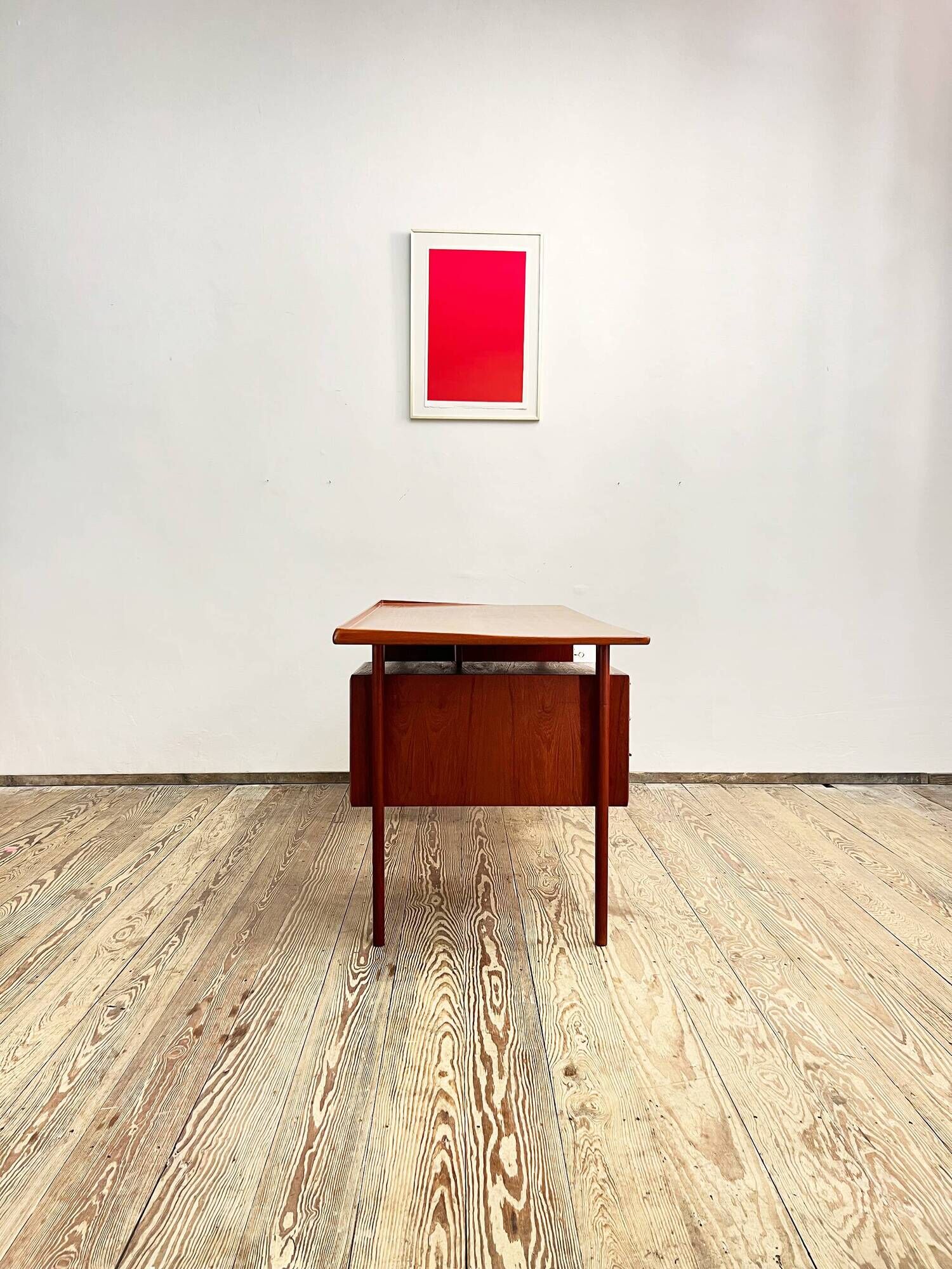 Mid-Century Danish Teak Desk by Peter Løvig Nielsen for Hedensted Møbelfabrik, Denmark, 1970s