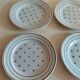 Series of six Lunéville KG earthenware dessert plates