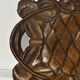 Corbeille ou Vide Poche année 50 en Bois Sculpté signée A. Bouchez