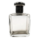 Art Deco hip flask, crystal, France, 1930s