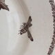 Round dish n°3 Choisy le Roi en Terre de Fer decoration fruits and insects