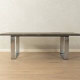 1970s brutalist coffee table by Peter Draenert