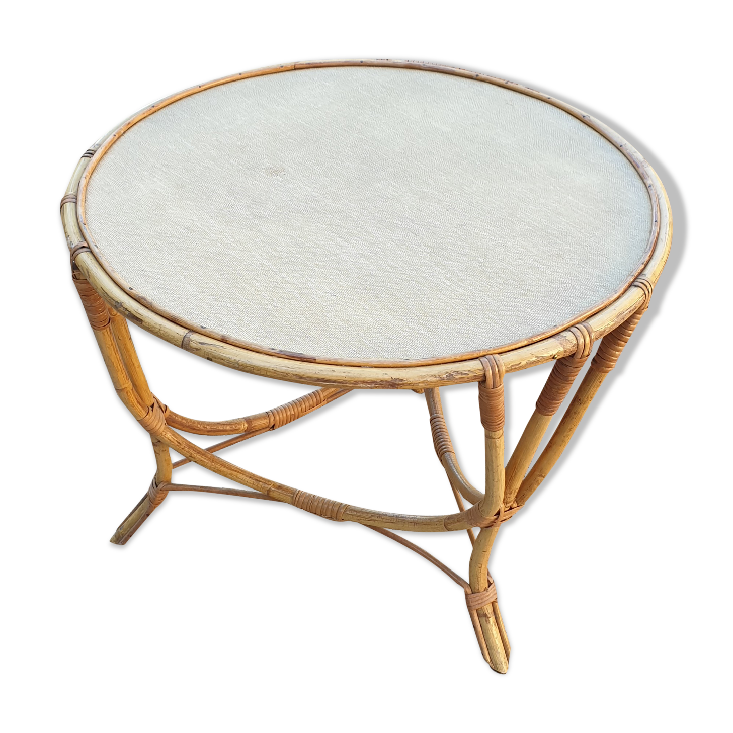 Rattan coffee table 1960