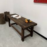 Old restored oak workbench