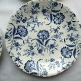 6 gien art deco flat plates model eyelets in blue