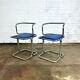 Vintage design tube frame dining chairs