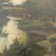 Two oil paintings on canvas signed N. Rousseau – fishing scenes from the 19th century.