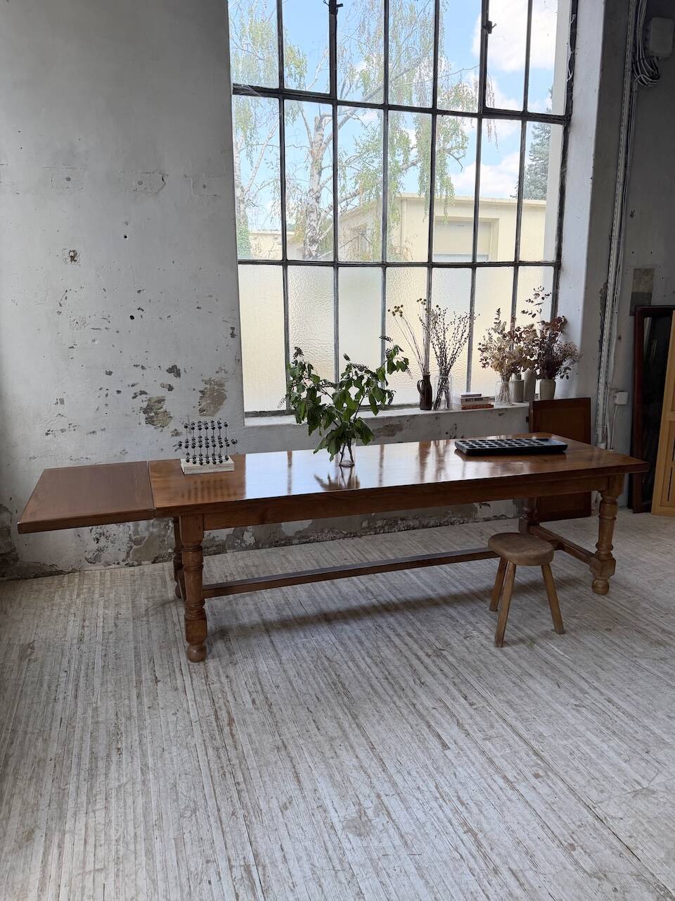 Table repas style drapière noyer 2m5/3m5 1900