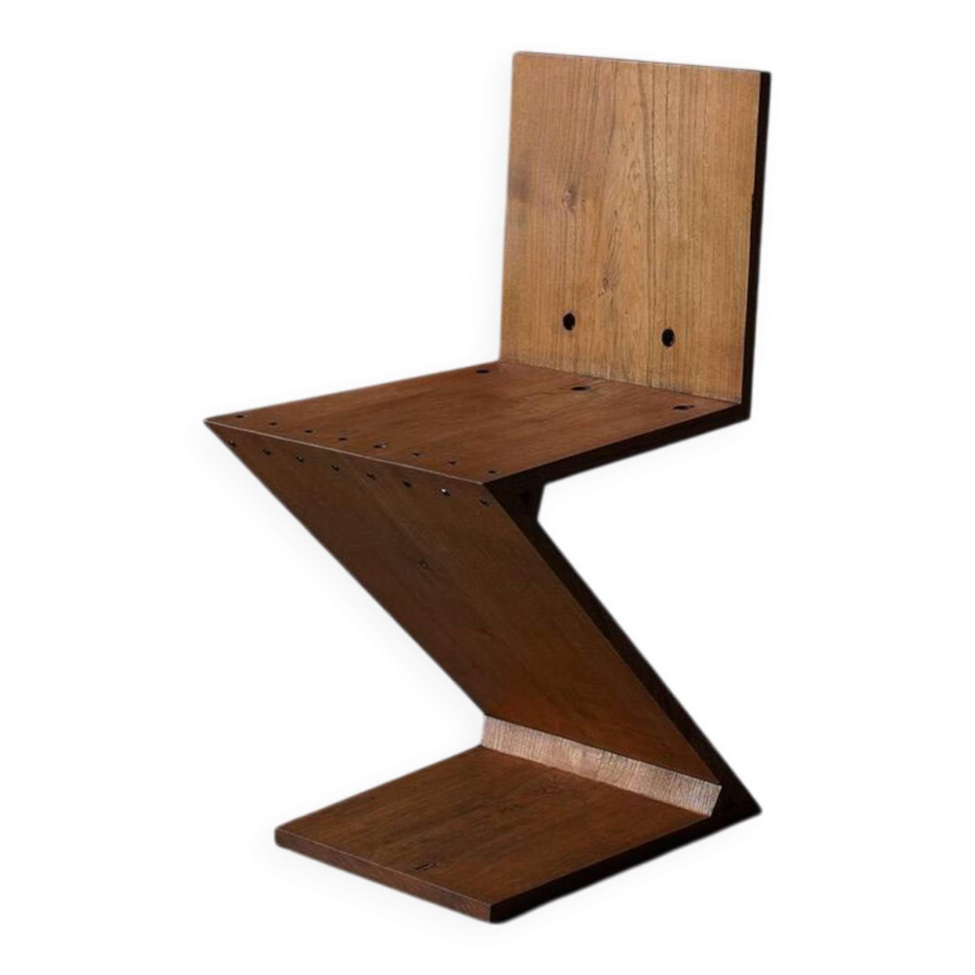 Gerrit Rietveld Zig Zag chair by G.A.v.d. Groenekan, The Netherlands 1960s
