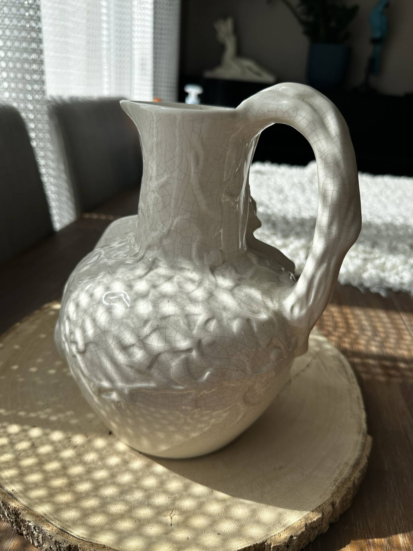 Superb Art Nouveau jug/pitcher/vase in ceramic La Louvière sign