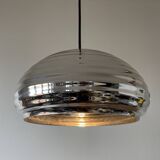 Vintage silver glass pendant light