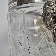 Lion head champagne bucket and its stand 20th century