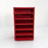 Red cabinet model “4964” by Olaf Von Bohr for Kartell, 1970