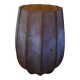 Brown frosted glass vase