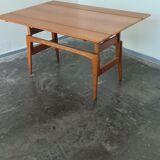 Vintage teak Danish Design adjustable table by Trioh Denmark .
