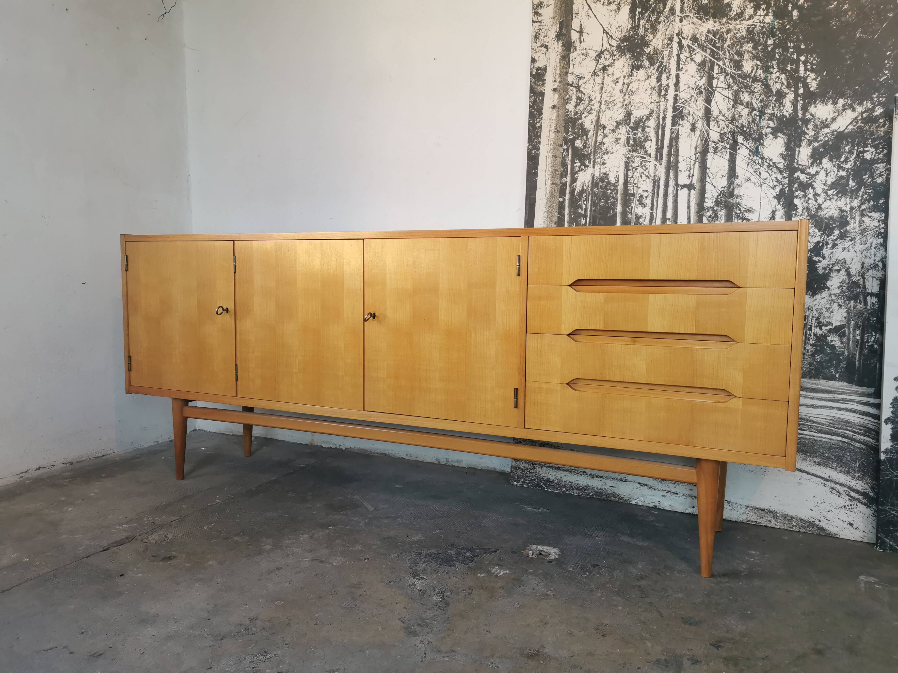 Sideboard in blond wood, 1970