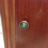 Pair of Louis Philippe style bedside tables in cherry wood.