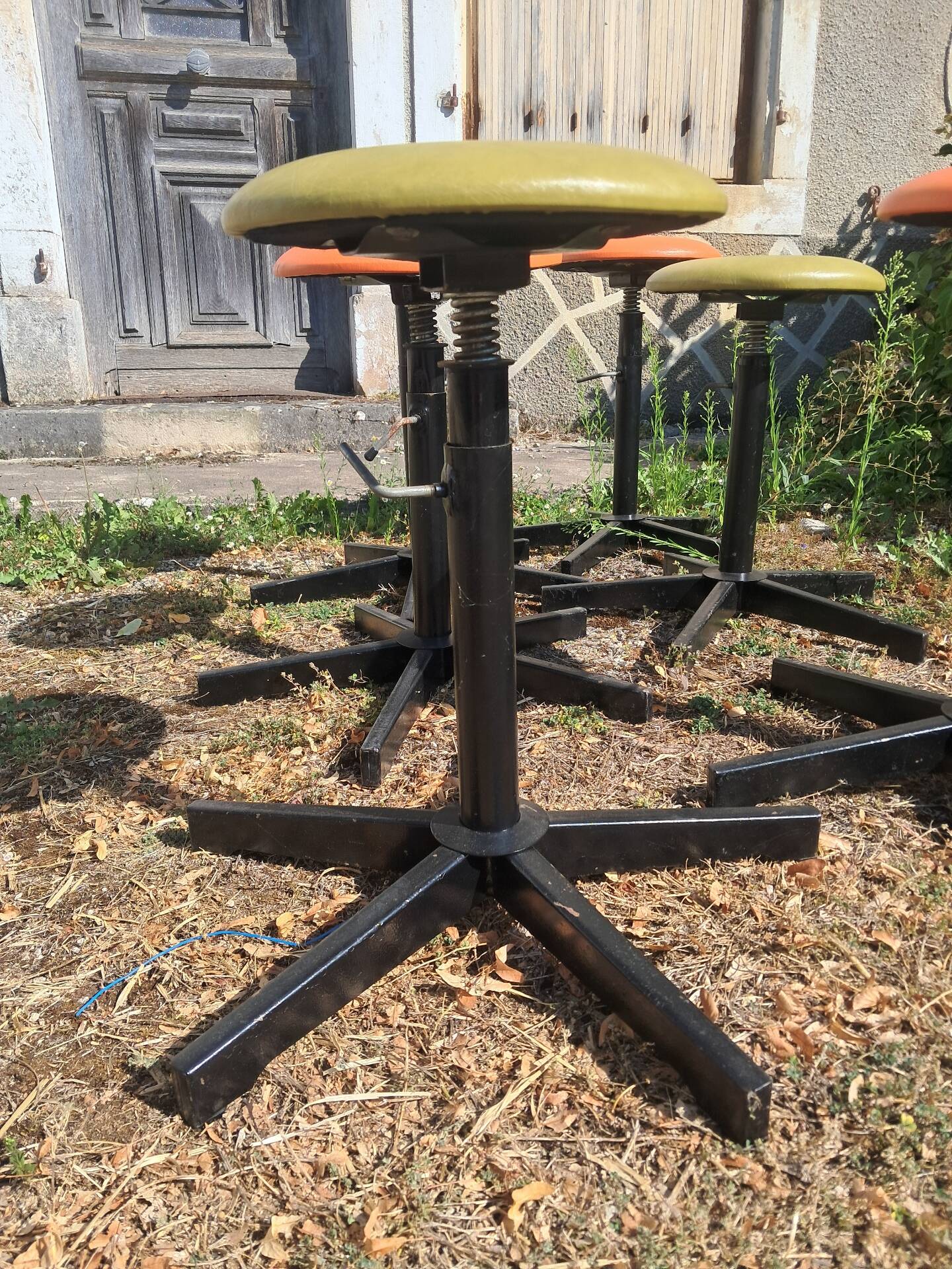 Adjustable stools from the 70s