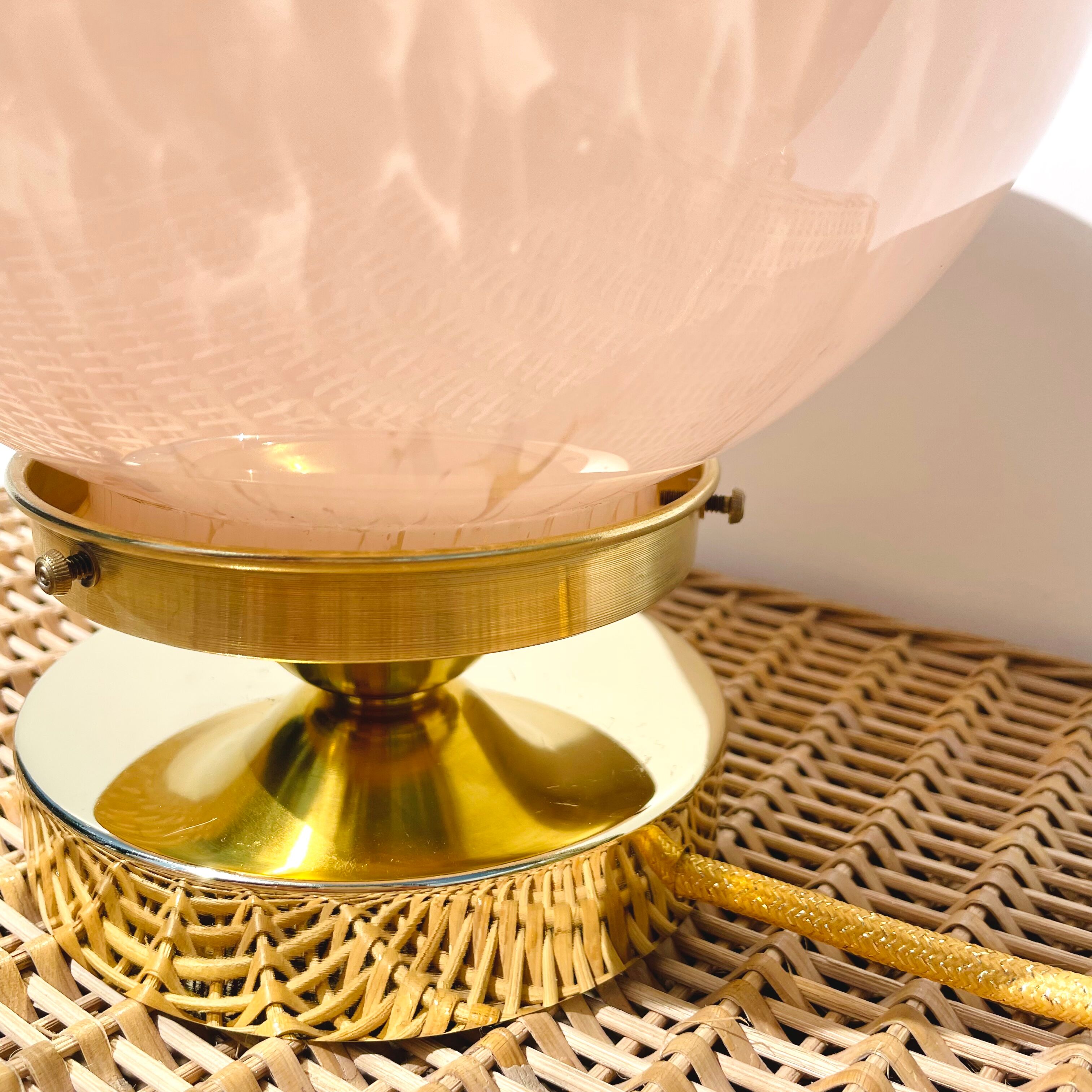 Pink Clichy glass lamp