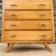 Vintage chest of drawers with 4 drawers from the 1960s.