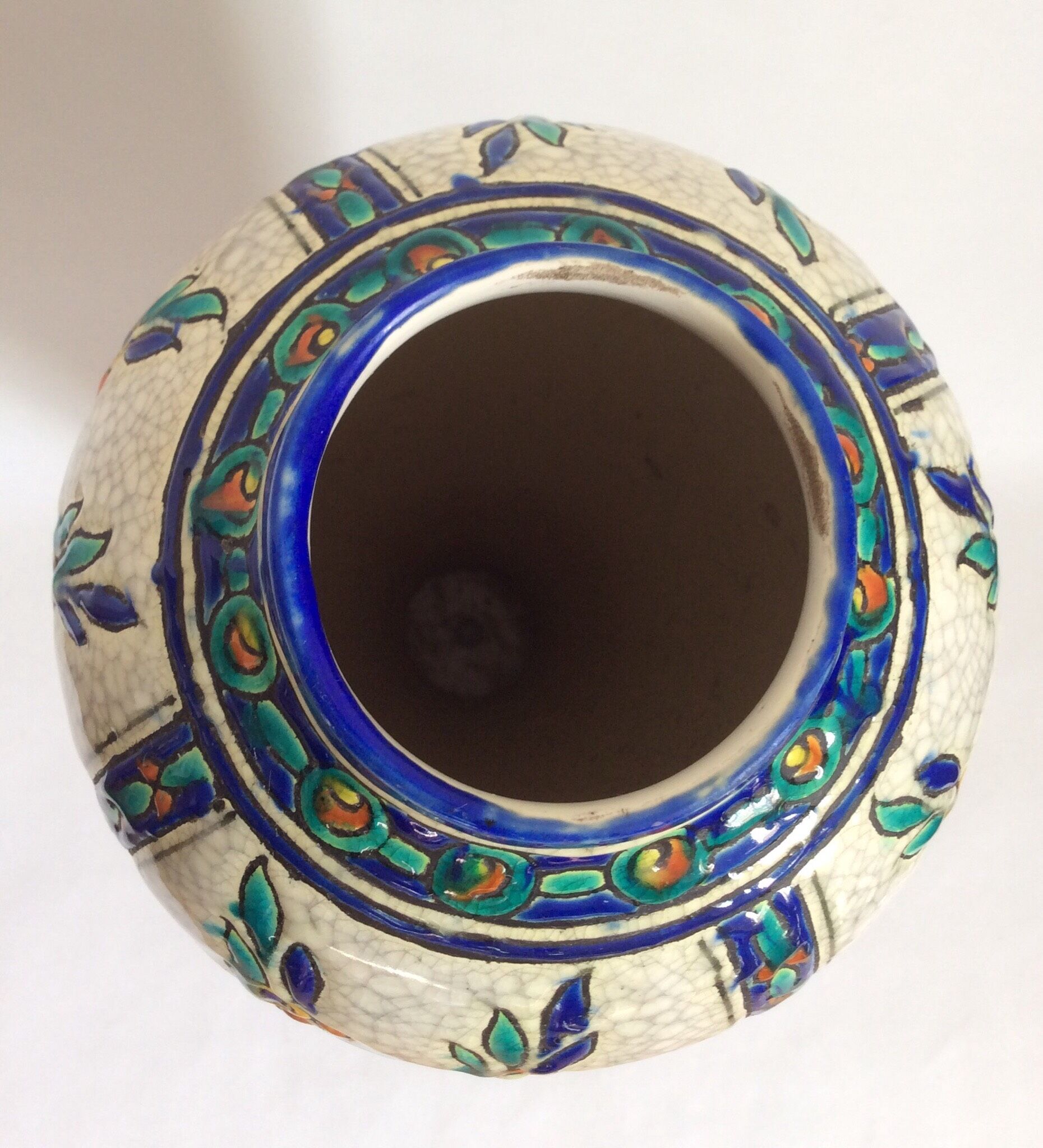 Bosch La Louvière earthenware vase