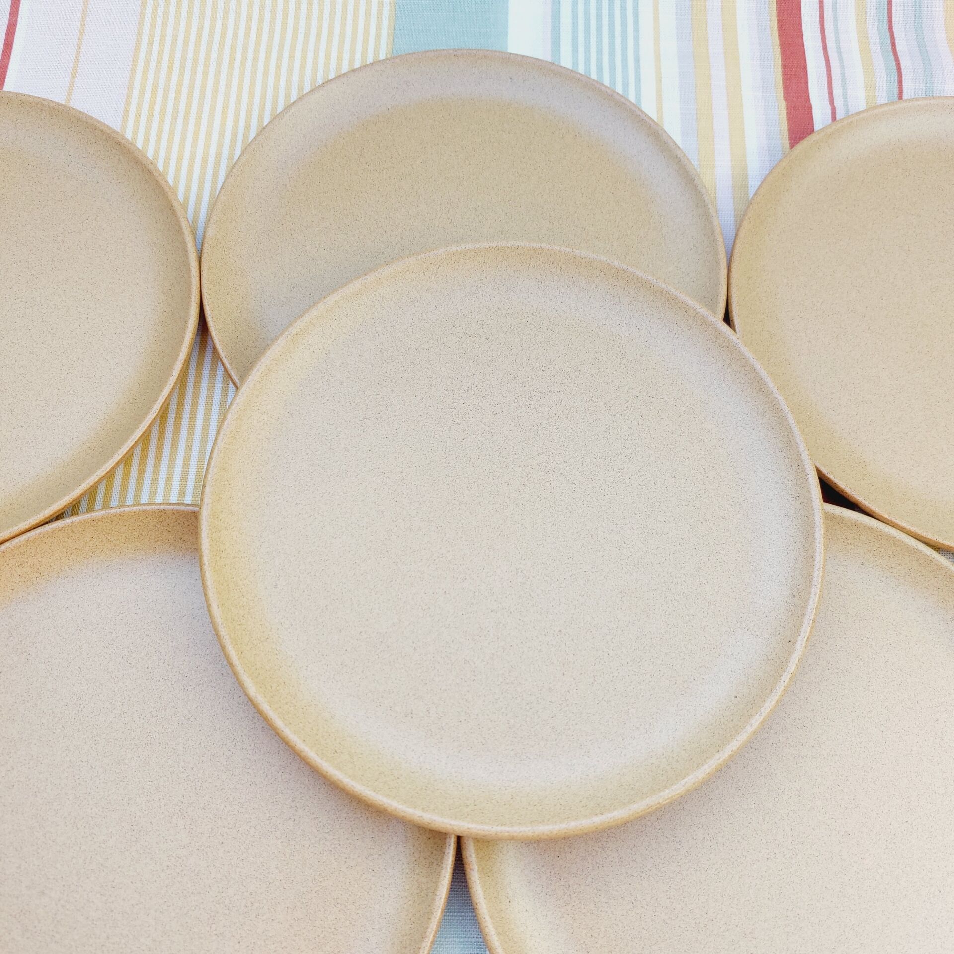 Assiettes à dessert grès moucheté Sarreguemines Fermette