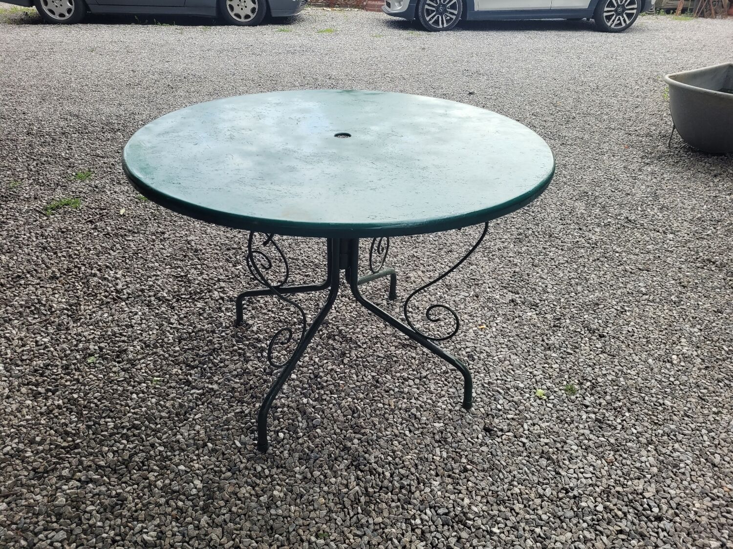 Wrought iron garden table