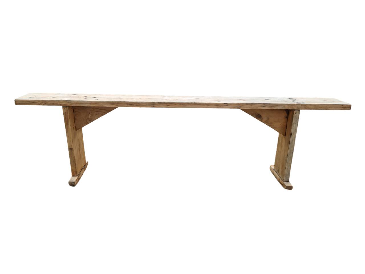 Old restored pine bench