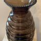 Large vintage smoked glass vase