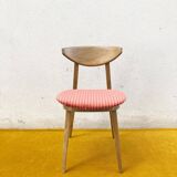 Fontania chair by Baumann – coral corduroy & bent beech