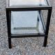Side table end of sofa Pierre Vandel in metal and glass tops