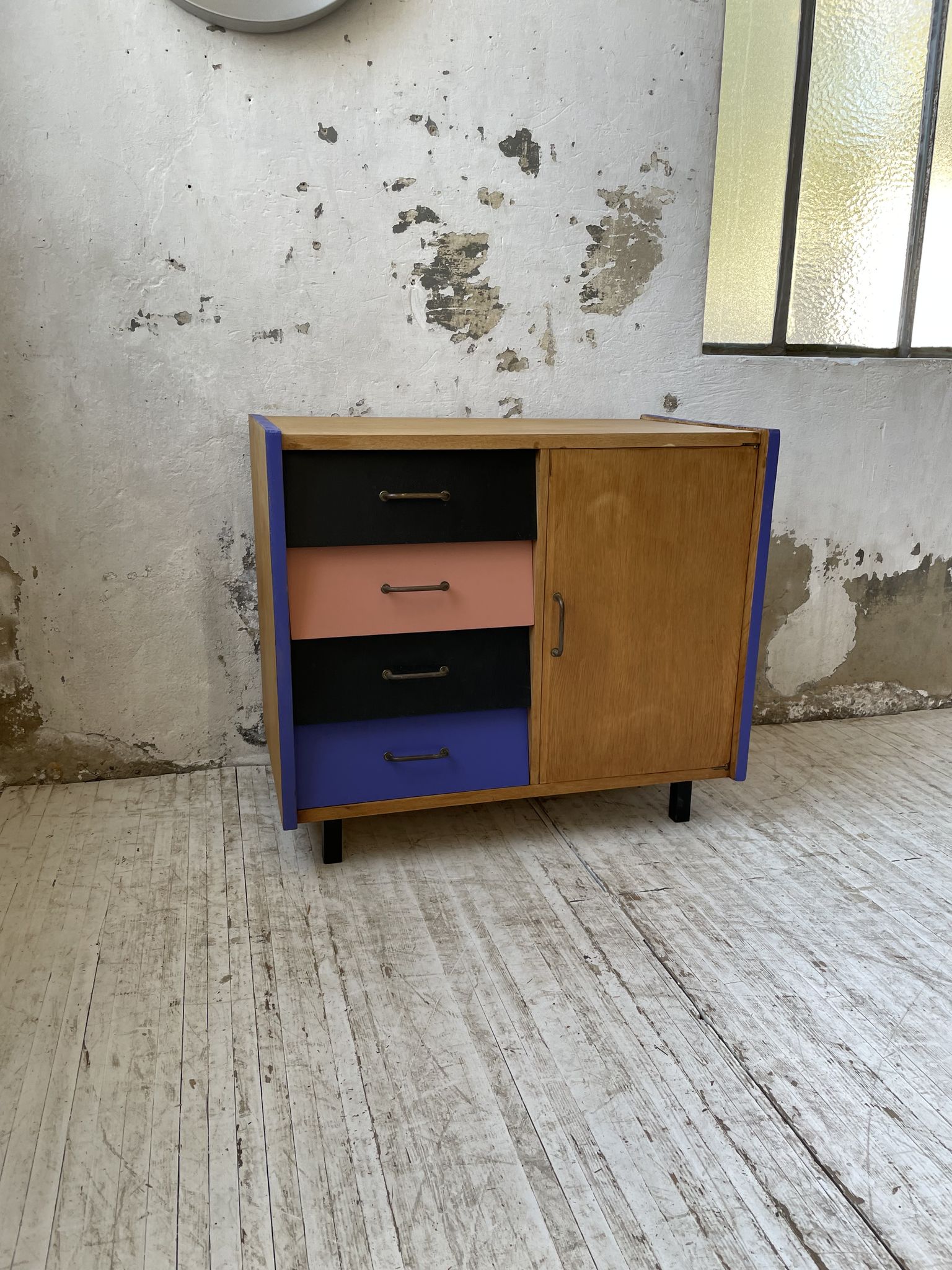 Colorful chest of drawers furniture 60s