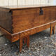 Former large wedding chest, solid wood, mid 19th century
