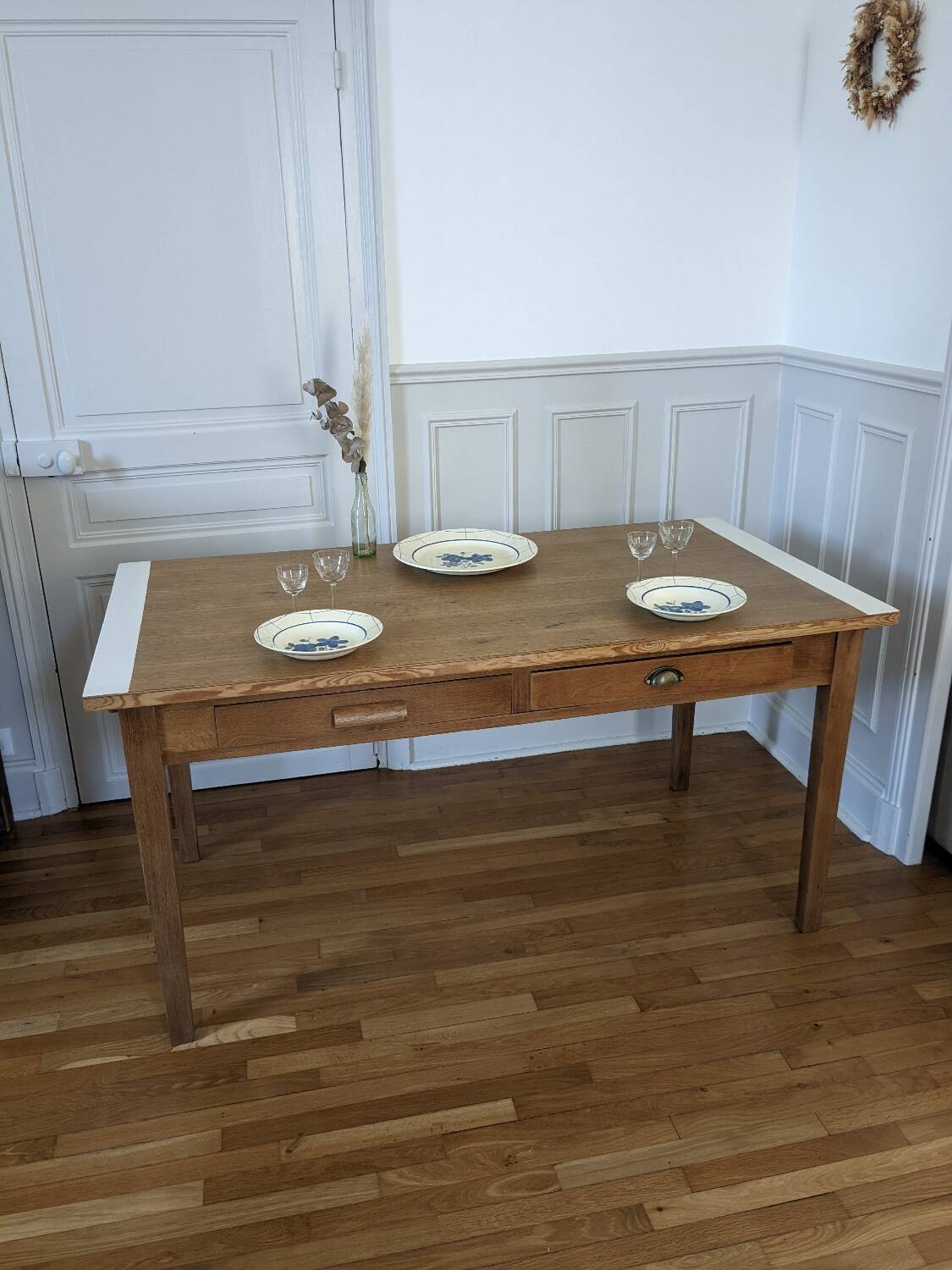 Wooden dining table