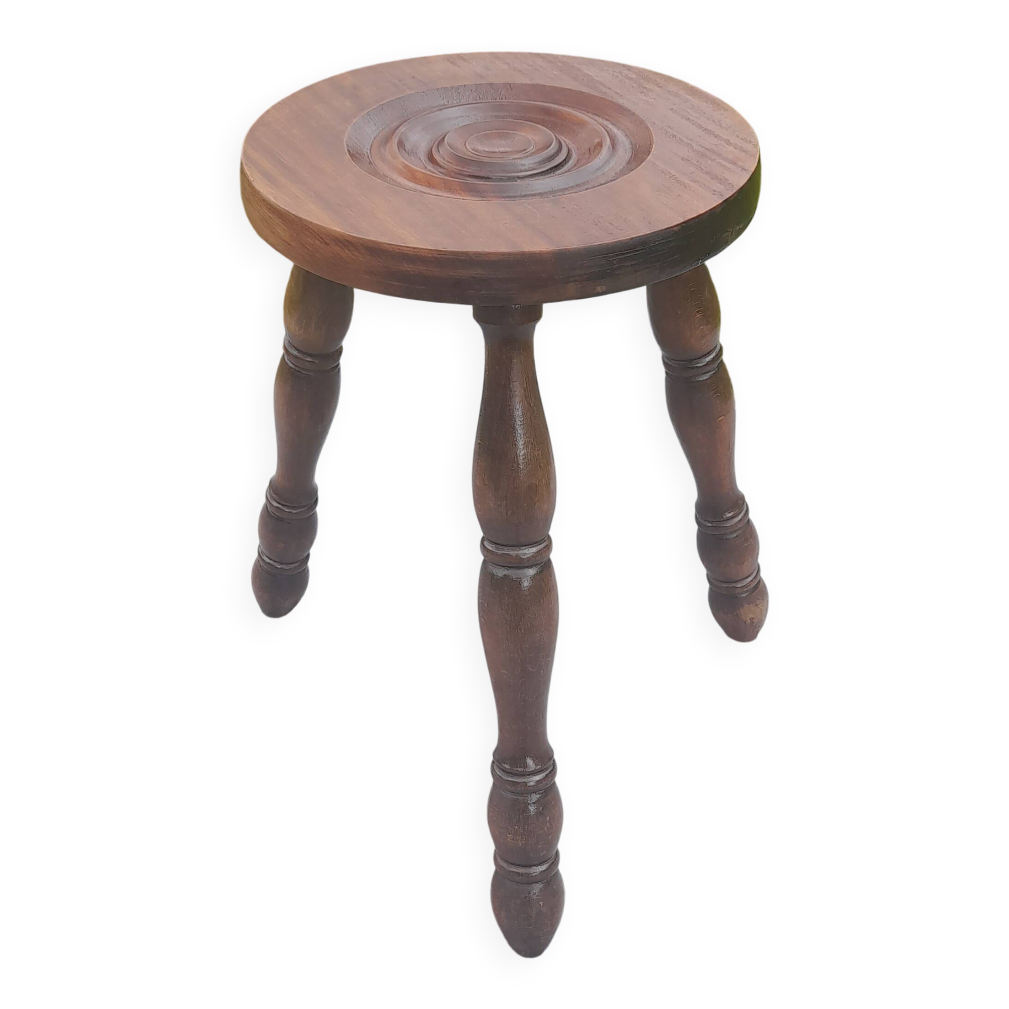 Wooden tripod stool H 44 cm