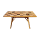 Table in rattan and ceramic 1960