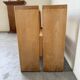 Pair of pine stools or bedside tables, mountain furniture, 1950s